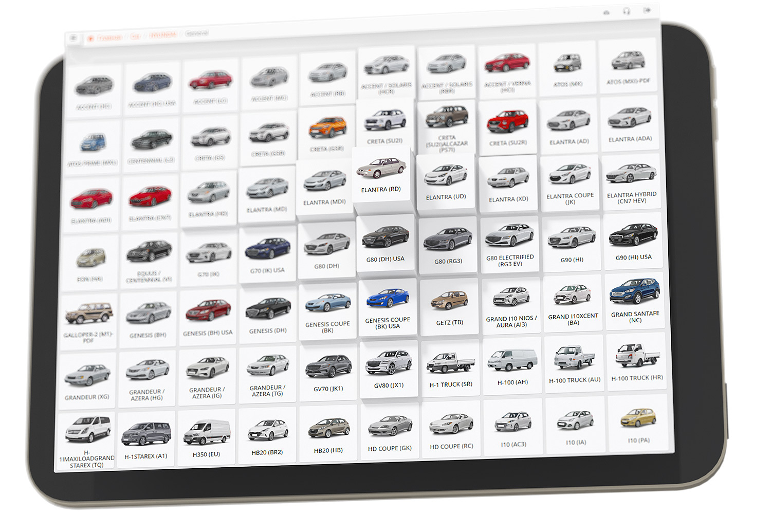 Выбор марки в программе ScanDoc